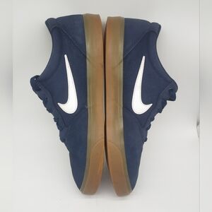 Nike SB Chron Navy Blue with White Swoosh Gum Sole Size 13